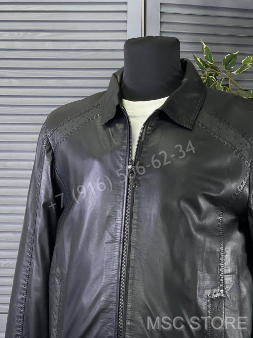 Кожаная куртка Stefano Ricci со вставками  кожи страуса 9615