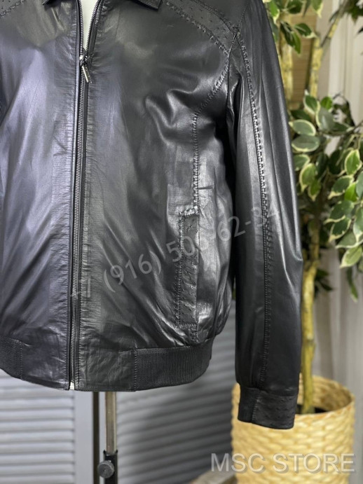 Кожаная куртка Stefano Ricci со вставками  кожи страуса 9615