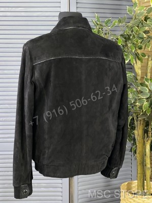 Замшевая куртка KITON со вставками кожи крокодила 9616