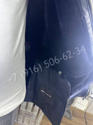 Кожаная куртка пальто Kiton на меху 24112