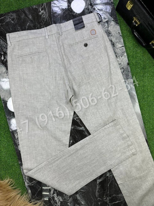 Льняные брюки Zegna 17752