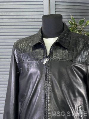 Кожаная куртка ZILLI со вставками крокодила 9617