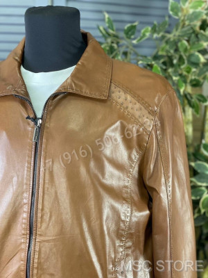 Кожаная куртка Stefano Ricci со вставками  кожи страуса 9618