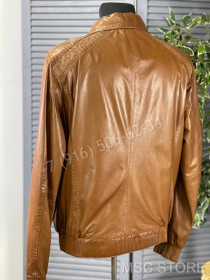 Кожаная куртка Stefano Ricci со вставками  кожи страуса 9618