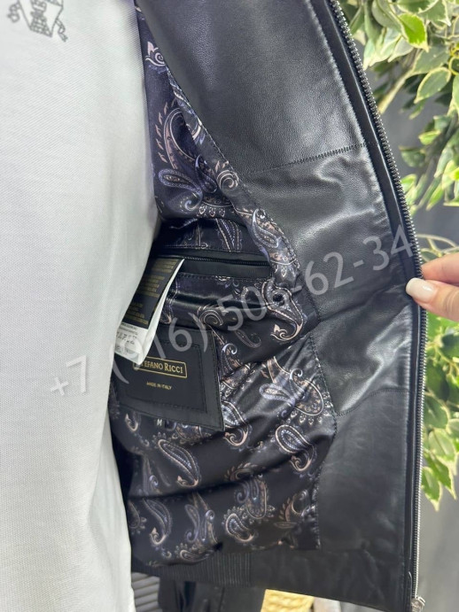 Кожаная куртка со вставками кожи питона Stefano Ricci 22260