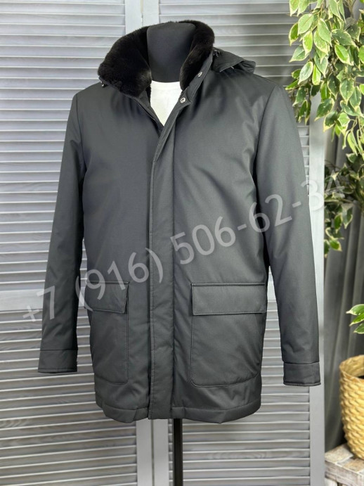 Куртка Loro Piana на меху (съемный капюшон/воротник) 23783