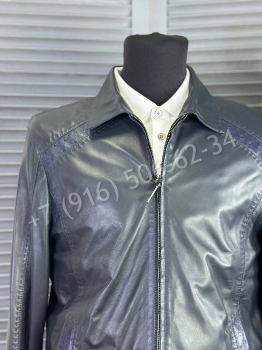 Кожаная куртка со вставками кожи страуса Stefano Ricci 22261