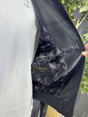 Кожаная куртка со вставками кожи страуса Stefano Ricci 22261