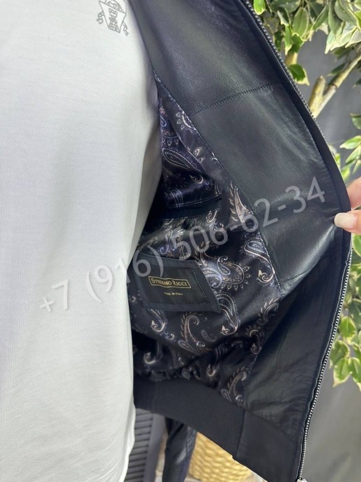 Кожаная куртка со вставками кожи страуса Stefano Ricci 22261