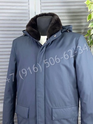 Куртка Loro Piana на меху (съемный капюшон/воротник) 23784