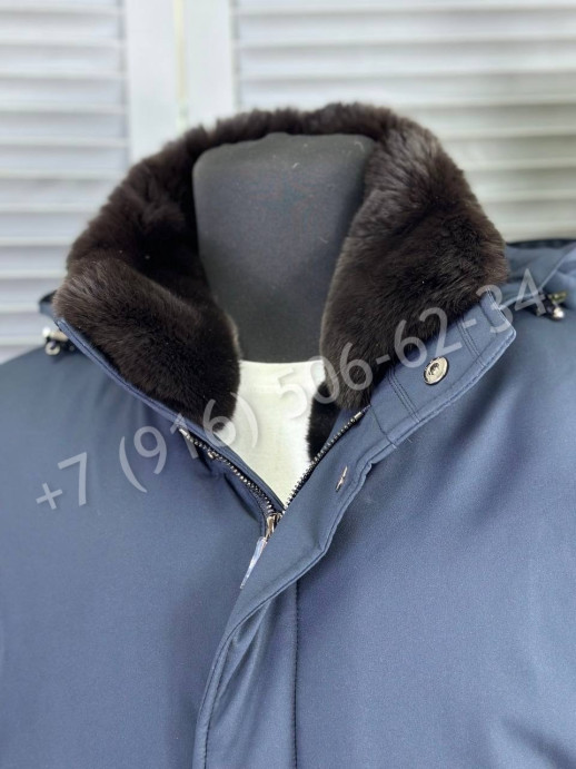 Куртка Loro Piana на меху (съемный капюшон/воротник) 23784