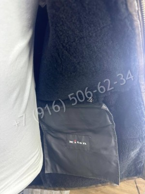 Кожаная куртка пальто Kiton на меху 24115