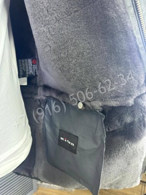 Кожаная куртка пальто Kiton на меху 24116