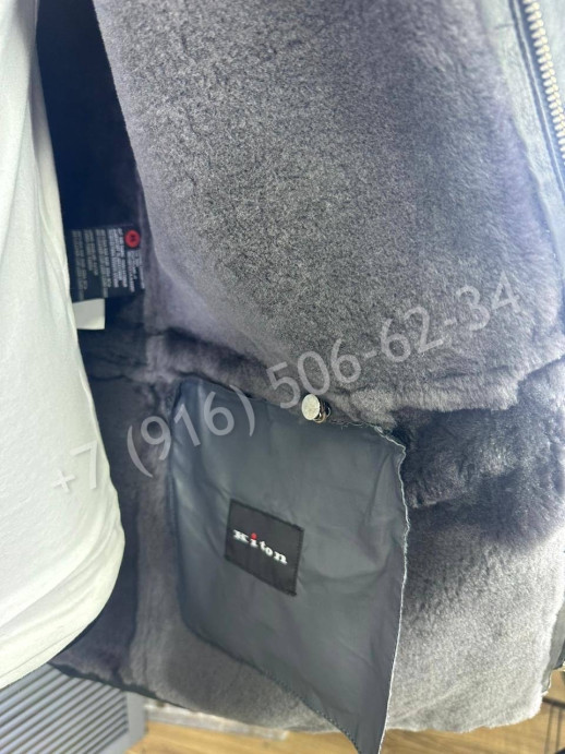 Кожаная куртка пальто Kiton на меху 24116