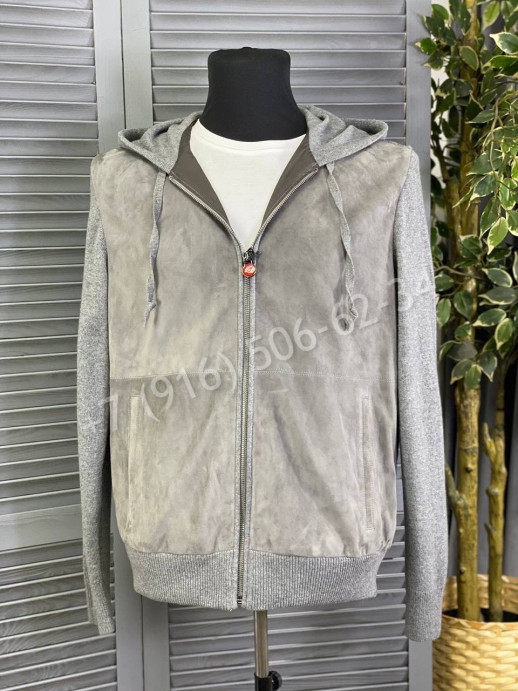 Комбинированная куртка с замшей Loro Piana 14396