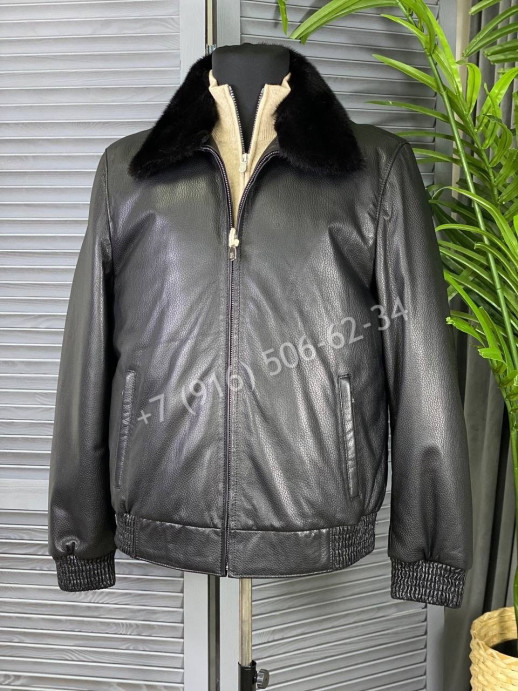 Кожаная куртка Brunello Cucinelli 6392