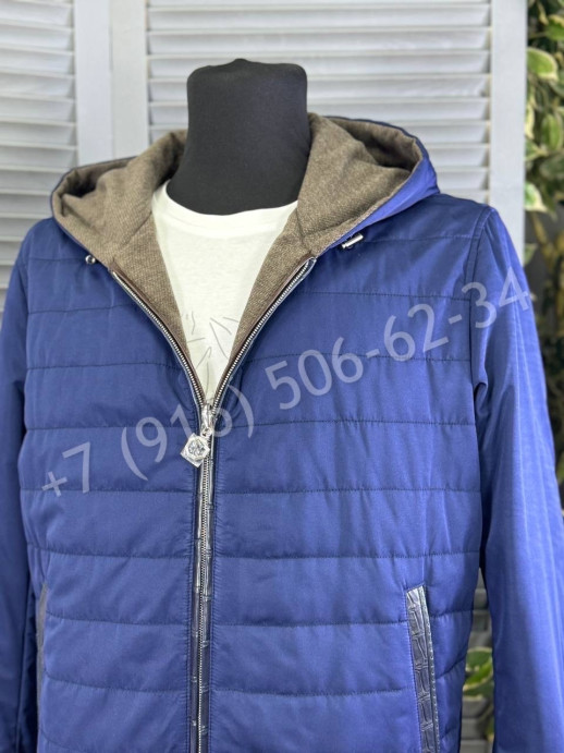 Двухсторонняя куртка Stefano Ricci со вставками кожи крокодила 27338