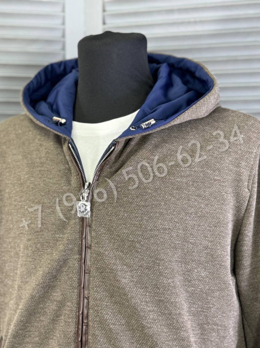 Двухсторонняя куртка Stefano Ricci со вставками кожи крокодила 27338