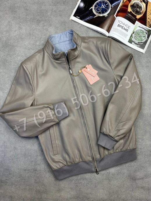 Кожаная куртка бомбер двусторонняя Loro Piana 31448