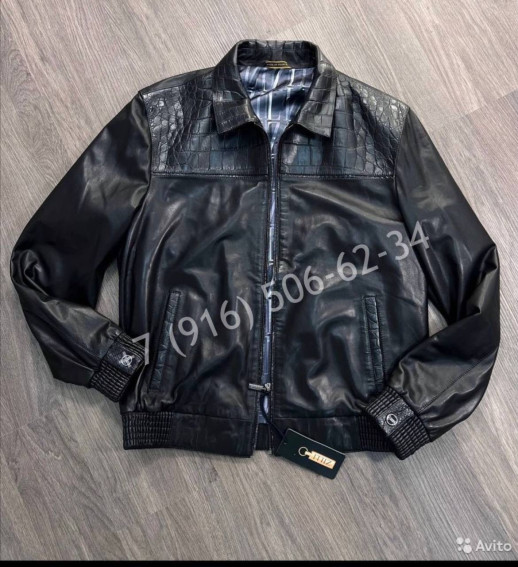 Куртка Stefano Ricci со вставками кожи крокодила 6082