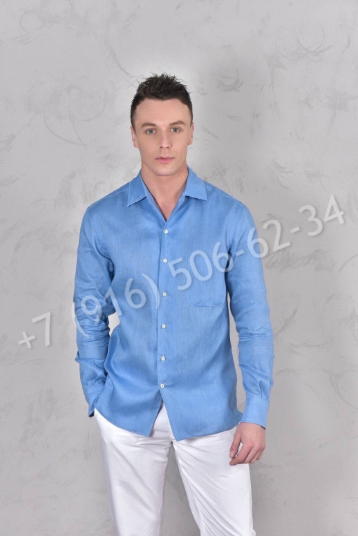 Рубашка из льна Loro Piana 29439