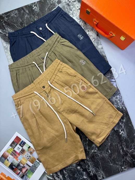 Шорты из льна Brunello Cucinelli 30340