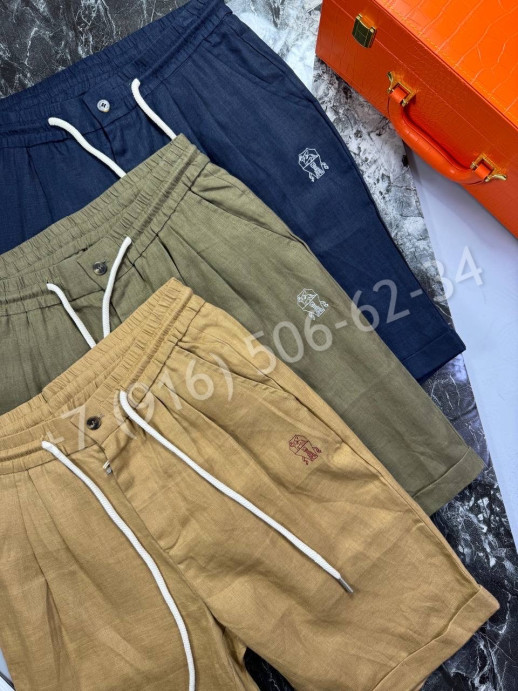 Шорты из льна Brunello Cucinelli 30340