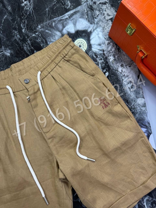 Шорты из льна Brunello Cucinelli 30340