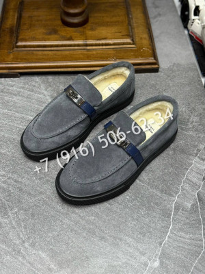 Лоферы Hermes на меху 16243 2