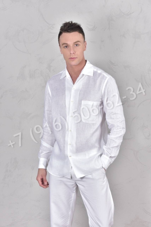 Рубашка из льна Loro Piana 29440