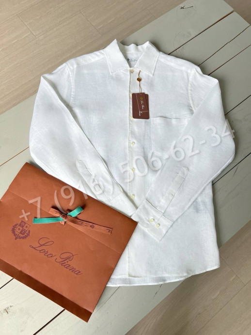 Рубашка из льна Loro Piana 29440