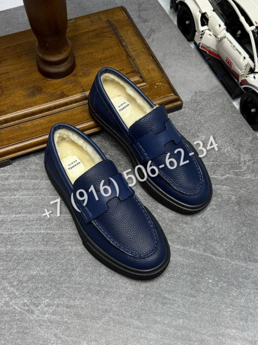 Лоферы Hermes на меху 16243 3