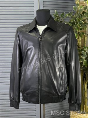 Кожаная куртка KITON со вставками кожи питона 9626
