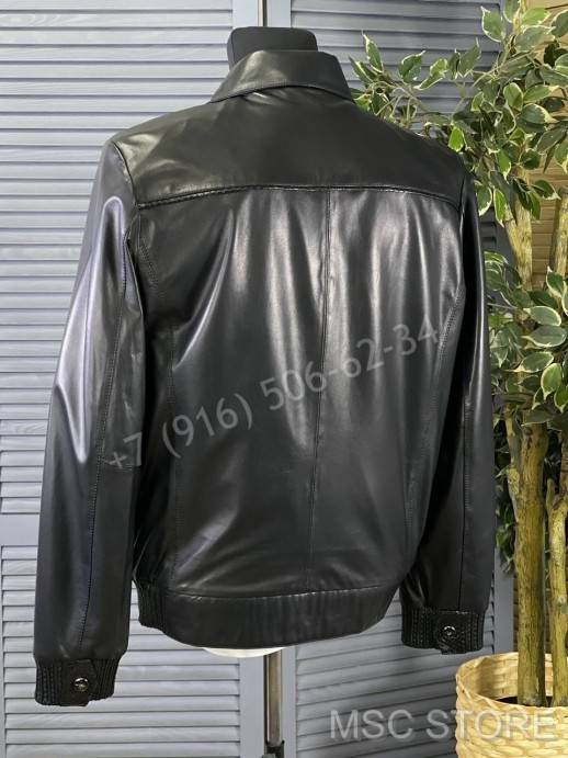 Кожаная куртка KITON со вставками кожи питона 9626