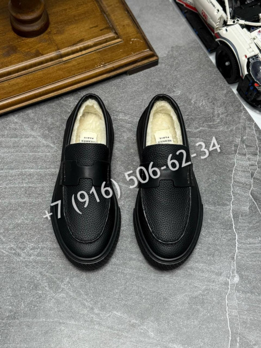 Лоферы Hermes на меху 16243 3 1