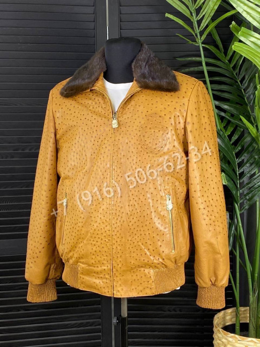 Кожаная куртка из кожи страуса Billionaire 7772