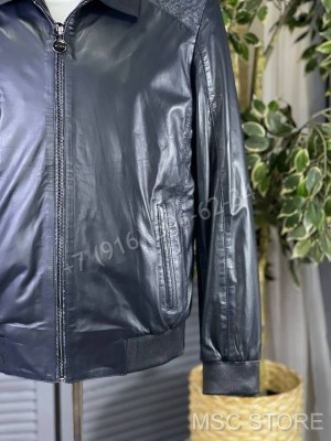 Кожаная куртка KITON со вставками кожи питона 9627