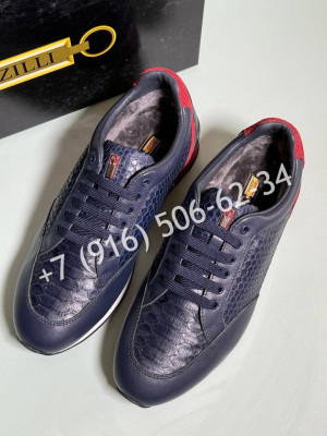 Кроссовки ZILLI из кожи питона на меху 22175 1