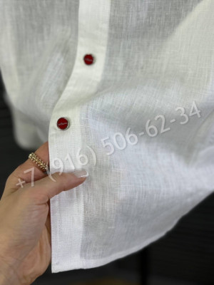Рубашка из льна KITON 27343