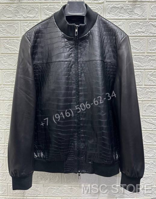 Кожаная куртка с крокодилом Loro Piana 9318