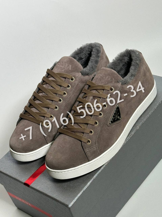 Кеды Prada на меху 13100 1