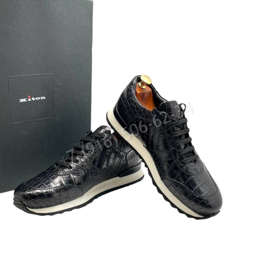 Кроссовки из кожи крокодила  KITON 12149