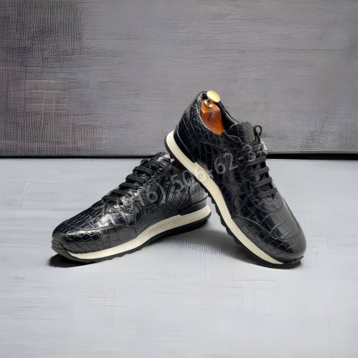 Кроссовки из кожи крокодила  KITON 12149