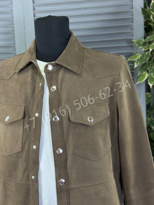 Замшевая куртка-рубашка Brunello Cucinelli 15651