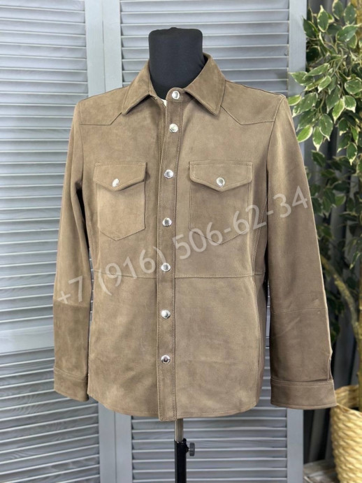 Замшевая куртка-рубашка Brunello Cucinelli 15651