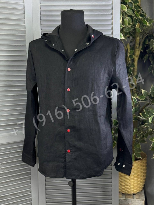 Рубашка из льна KITON 27344