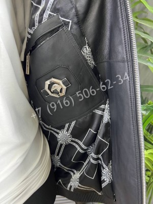 Кожаная куртка Stefano Ricci со вставками кожи крокодила 5443