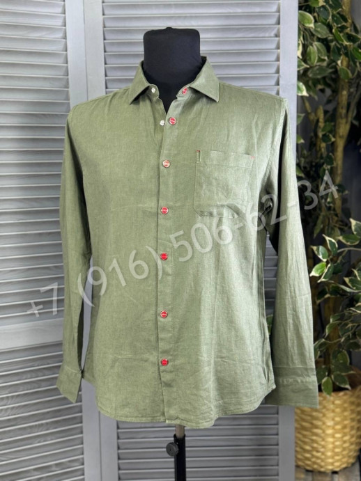 Рубашка из льна KITON 27345