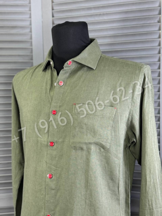 Рубашка из льна KITON 27345