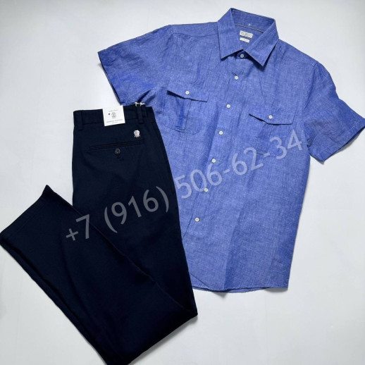 Рубашка из льна Brunello Cucinelli 27546